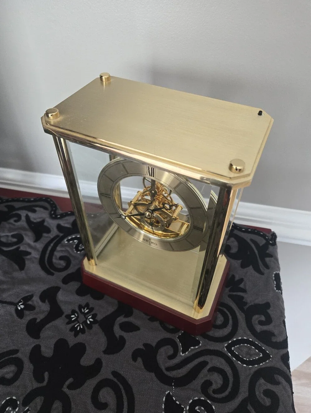 Seiko Brass Skeleton Clock